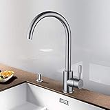 DEUTSCHE BEDIENUNGSANLEITUNG: Unser Wasserhahn hat einen Standard 3/8 Zoll Norm-Anschluss und eine deutsche Bedienungsanleitung für eine einfache Installation.