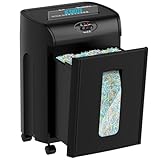 Woolsche Paper Shredder, 16-Sheet Cross Cut with 4.76-Gallon Pull Out Basket, P-4 Security Level, 3-Mode Design Shred Paper and CD/Credit Card, Durable&Fast with Jam Proof System Shredder for Office