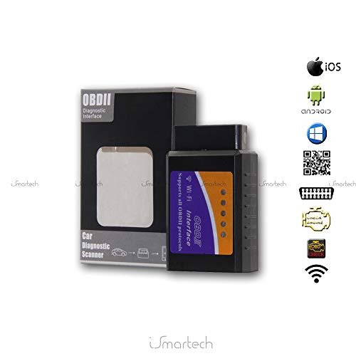 DBPOWER Mystore365 ELM327 - Sistema wi-fi de autodiagnóstico para vehículo (soporta protocolos OBII, para BMW, Seat, Ford, MINI, Jaguar, Mercedes-Benz, Chrysler, Dodge, Acura, BYD F3/F0, Chery, 09 Alto, Suzuki, Honda, Toyota, Mazda, Mitsubishi, Nissan, Subaru , Land Rover, Chevrolet, Skoda, Infiniti, Kia, Hyundai, Audi, Saab, Vauxhall, Citroen, Peugeot, Volvo, Fiat y otros)