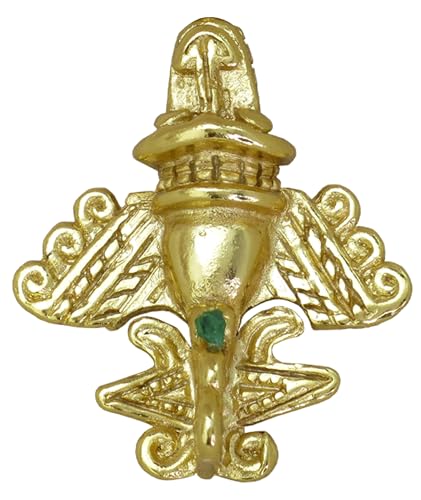 Image of Colombian Emerald & Multi-Material Options | Quimbaya Flyer Lapel Pin | Ancient Alien Golden Jets Collection