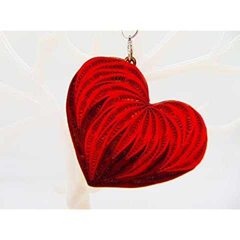 Unique Christmas Quilling Ornaments Collection, Home Decorations Holiday Decor, Handmade Ornament, quilled Ornament, Paper Quilled by GREENHANDSHAKE (Heart) Cover