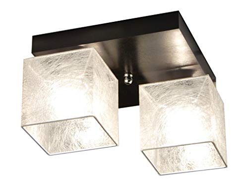 Preisvergleich Produktbild Deckenlampe - HausLeuchten LLS225D, Deckenleuchte, Leuchte, Lampe, 2-flammig, Massivholz