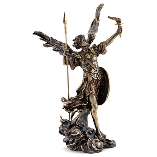 Estatua Arcángel Uriel en Bronce Fundido 13.75 pulg