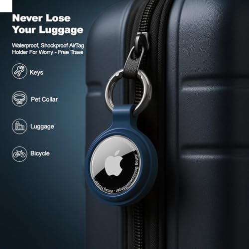 Case for Apple AirTag Holder, 4-Pack IP67 AirTag Keychain, 1st & 2nd Gen - 3