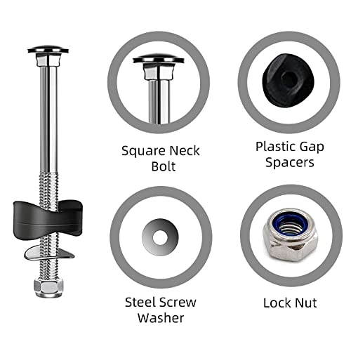 12 Pcs Trampoline Screws, Long Screw Trampoline Replacement Parts, Anti-Loose Trampoline Bolts And Nuts,Trampoline Accessories Trampoline Stability Tool- 3"(Length) #TOP4