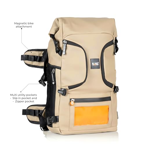 Image of MONKEY TROOPERS Stormy Backpack Bag, 15-Inch Laptop Compartment, Water Resistant, Magnetic Tank Mount, Touch-Sensitive Navigation Pocket, Travel, Biking, Hiking Backpack For Men & Women