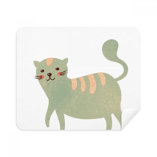 Chiffon écran de téléphone chat cyan lot de 2 microfibres