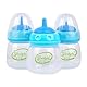 Haustier-Fütterungsflasche, 3-Pack 60ml Stillflasche, 3-Größen Nippel mit Ventilationsventil Resistent Tearing Perfekt für Welpen, Kätzchen, kleine Wildtiere (blau)