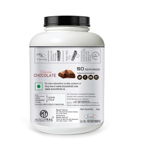 Image of MUSCLETRAIL Pro Series | Dynamic Mass Gainer (3Kg, Chocolate) | Fuel Your Gains with Premium Nutrition,Powder
