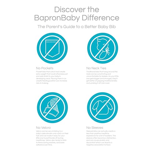 BapronBaby Adventure Awaits Bapron - No Neck Tie Safer Bib for Baby & Toddler - Soft Waterproof Stain Resistant - Machine Washable - Sz Baby/Toddler 6m-3T4