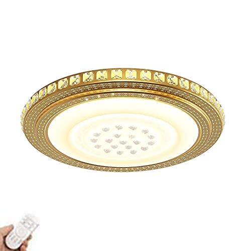 Plafonnier en cristal chic S3YT8U lustre semi-encastré doré durable