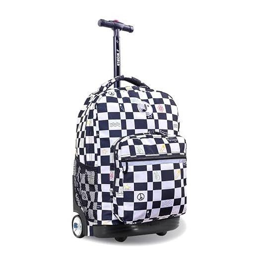 J World New York Kids Rolling Backpack