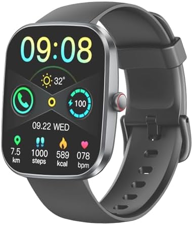 Smart Watch(Answer/Make Call), 1.91" Smartwatch for Men Women, NEW Fitness Watch with 110+ Sport Modes, Fitness Activity Tracke with Pedometer/Sleep Monitor/Heart Rate/IP68 Waterproof, for Android iOS