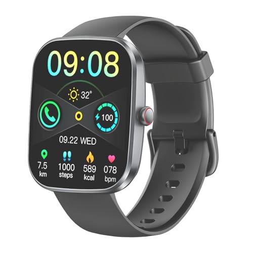 Smart Watch(Answer/Make Call), 1.91" Smartwatch for Men Women, NEW Fitness Watch with 110+ Sport Modes, Fitness Activity Tracke with Pedometer/Sleep Monitor/Heart Rate/IP68 Waterproof, for Android iOS