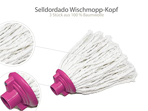 Selldorado 3 testine in 100% cotone per pavimenti