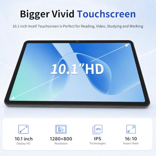 Image of Android 16 Tablet with Case,24GB RAM 64GB ROM,Octa-Core Processor, Metallic