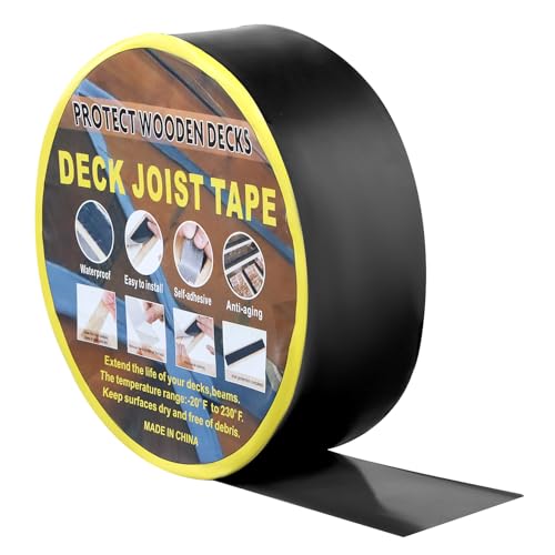 QWORK® 15m x 50mm Bande de protection lambourde - Bande etancheite lambourde terrasse - Adhésif puissant - Protection fiable contre les intempéries