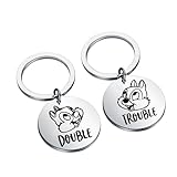 OKEYCH Cartoon Inspired Gift Cartoon Matching Keychain Best Friends Jewelry Car-toon Lover Gift