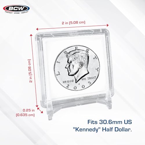 Paquete de 25 porta monedas BCW para monedas de 30.6mm miniatura 3