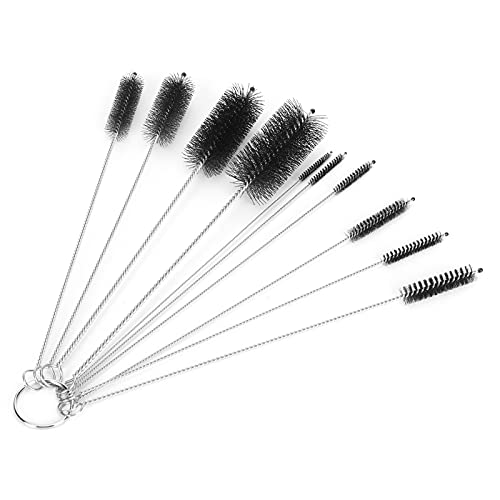 Conjunto de escova de limpeza de palha, 10 peças de escova de limpeza longa para canudos no copo, ga