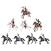 NUOBESTY 8 Stücke Indianer Reiten Modell Dekorationen Indische Figur Verzierung Szene Reiten Western Cowboy Modell Szene Charakter Modell Cowboys Und Indianer Spielzeug Figuren Männer