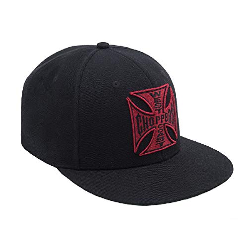 WEST COAST CHOPPERS - WCC Red Cross Flatbill Snapback Cap - Schwarz Farbe Schwarz, Größe One Size
