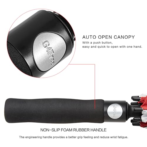 Image of G4Free 47 /54 /62 /68 Inch Automatic Open Golf Umbrella Oversize Extra Large Double Canopy Vented Windproof Waterproof Stick Umbrellas