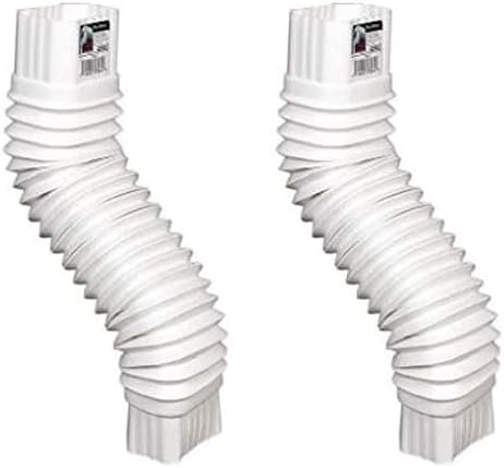 AMERIMAX HOME PRODUCTS 37084 2x3 Flex Elbow, White (Two Pack)