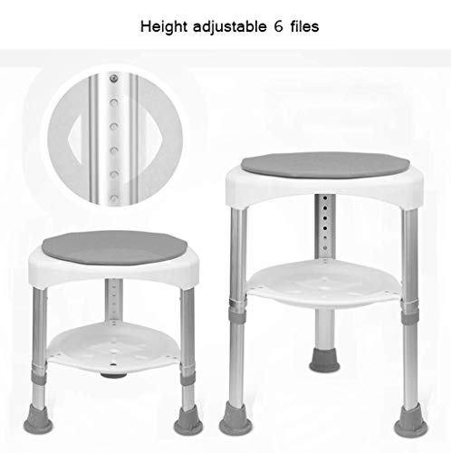 Nivok Bath Stools,Shower Lift Chair, Shower Bench Bath Chair For Elderly, Handicap Shower Seats For Adults, 8 Level Adjustable Height, Stool Surface 360° Rotatable #TOP2