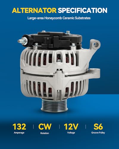 Image of PHILTOP 132Amp Alternator Replacement for 2002-2006 Dodge Ram 1500 3.7L, 2004-2006 Ram 1500 4.7L, 1999-2004 Jeep Grand Cherokee 4.7L, 2003-2006 Durango, (Bosch Unit) 13916N 12V 132Amp CW | Fits 2003-2006 Dodge Durango V8 4.7L, 1999-2004 Jeep Grand Cherokee V8 4.7L, Replacement OE 13916N, 90156442, 56041120AB