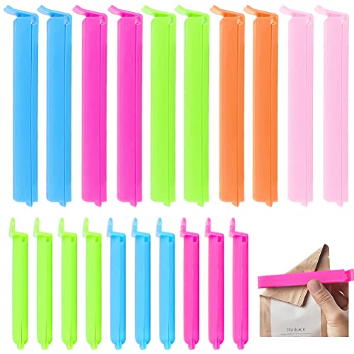 20 Pinces Alimentaires en Plastique, 7cm/10cm Clip D'étanchéité Clips Plastique Fermeture Pince Alimentaire Cuisine pour Emballage Cuisine Snack