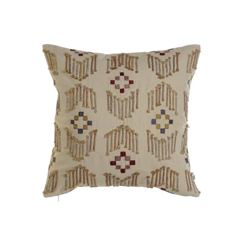 Housse de coussin en coton 50x50 cm lavable et résistante couleur beige sable - 2