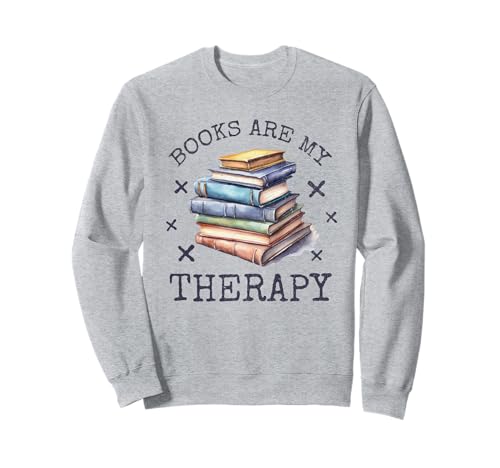 Books are My Therapy Livre de Lecture Bookish Cute Retro Sweatshirt