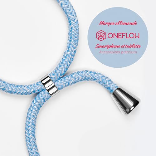 Coque cordon Google Pixel 10 Pro XL ONEFLOW pour éviter les chutes chaîne bleu clair