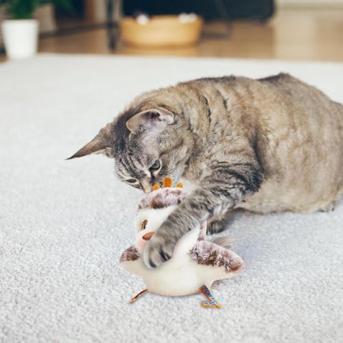 Brinquedo de gato de pássaro batendo, brinquedo de gato de pássaro simulado,Brinquedo interativo par
