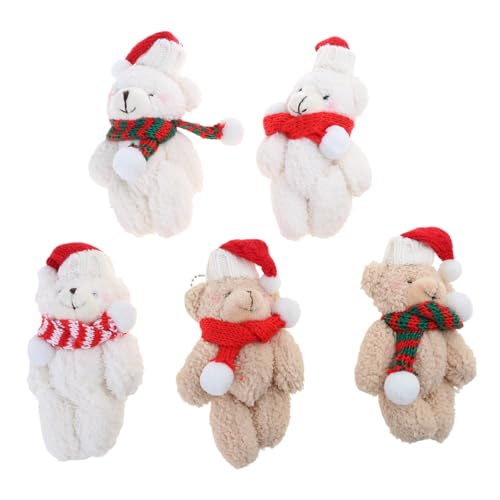 クリスマスツリーハンギングファブリッククマの個別のバッグの装飾ホリデーツリーやギフトのためのキーチェーン