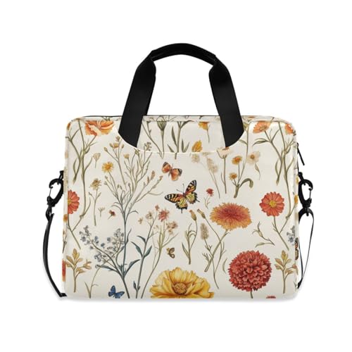 Funda para portátil 15.6" con asa y correa beige