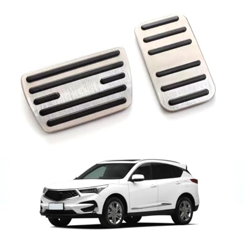 DUKLASSQ Car Pedal Covers for Acura RDX 2019 2020 2021 2022 2023 2024 2025, Auto Aluminum Gas Pedal Covers Accessories Replacement, Non-Slip Accelerator Brake Foot Rest Pedals(Set of 2)