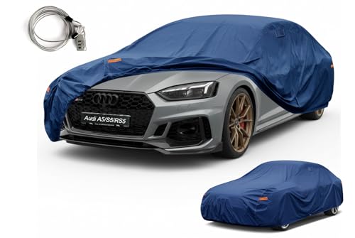 Image of Kaugung Custom Fit Car Cover for Audi A5 / S5 / RS5 (Coupe, Sportback, Convertible), Heavy Duty Waterproof All Weather Outdoor Protection, Breathable Full Exterior Cover with Vent