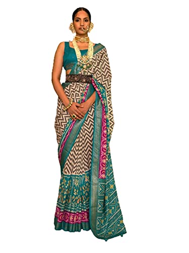Sari indien en soie verte l'art du vêtement traditionnel 8129