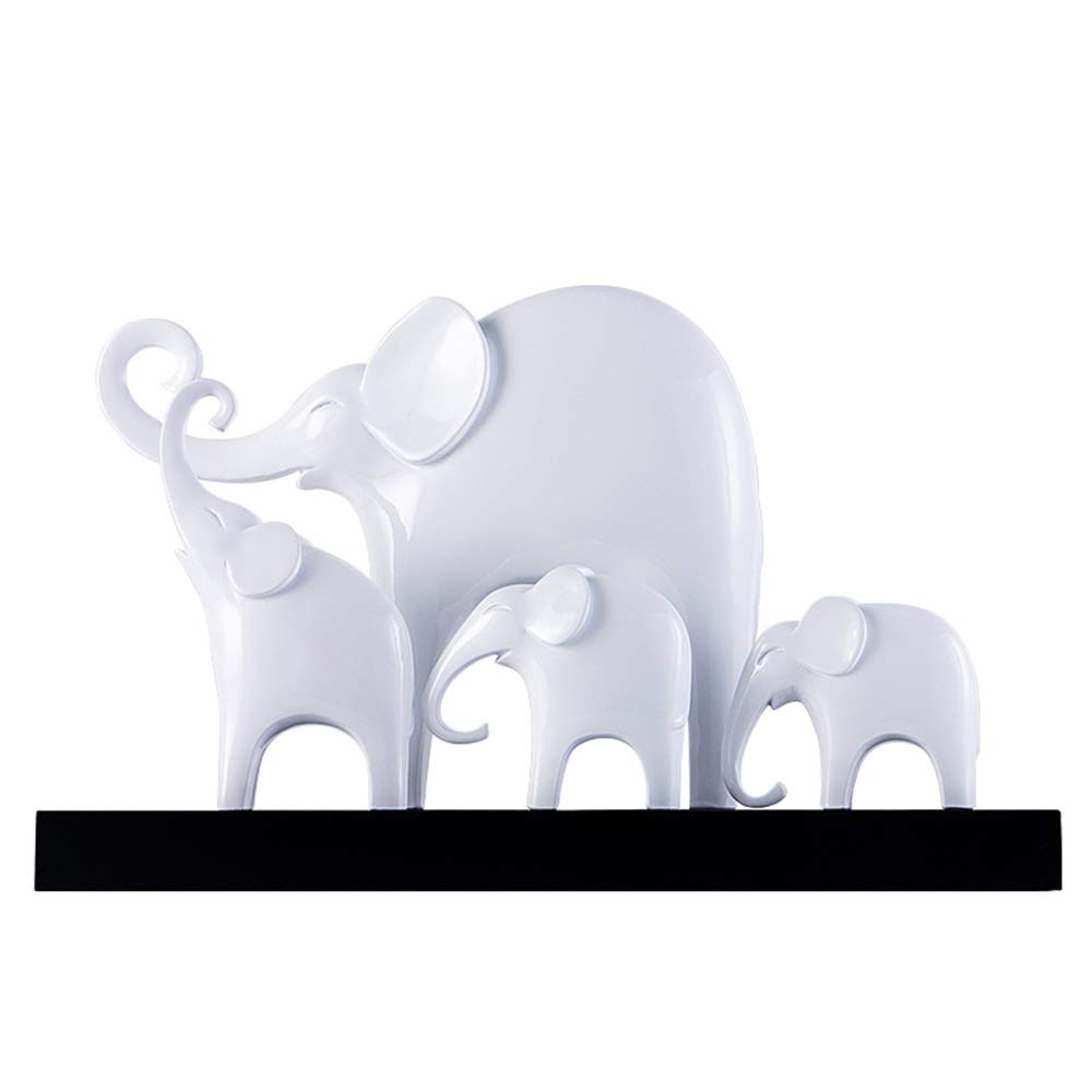 Amazon.co.jp: Xyanzi 4象の置物彫刻飾りの家族、動物の贈り物の家の