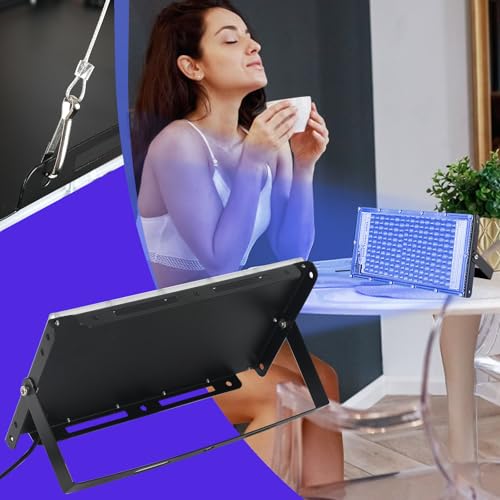 Solarium für Zuhause, 15W Tragbare USB Bräunungslampe mit 144 LEDs, Gesichtsbräuner mit Aufhängbare Haken für Gesicht und Körper, Gesichtssolarium Bräunungslicht Gesichtsbräunung Sonnenlampe