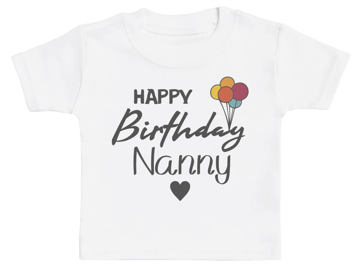 Baby Bunny White Happy Birthday Nanny Kids T-Shirts, Kids Tee, Kids Tshirts - 5-6 Years