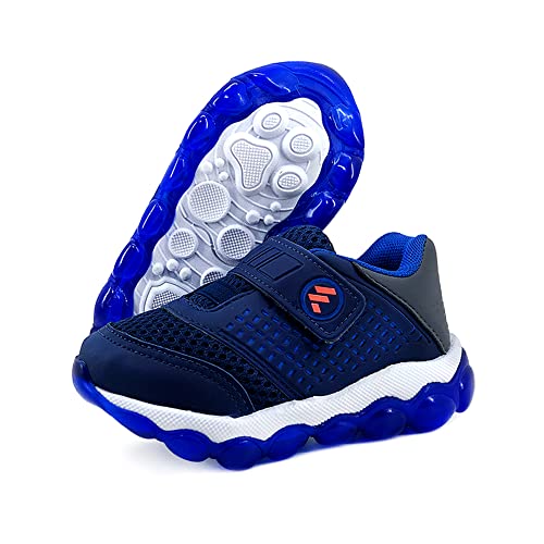 Tênis Infantil Masculino Com Luzes de Led MP1814 - AS109 Cor:Azul-Bolha;Tamanho:25