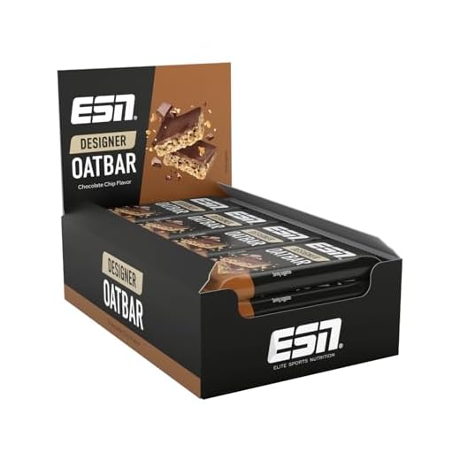 ESN Designer Oat Bar Box, Chocolate Chip V2, 12 x 100 g, Hafer Riegel auf Haferbasis - perfekt für unterwegs