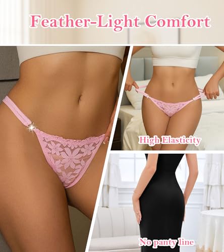 Image of Banamic Sexy Thongs for Women G-String Thongs with Double Straps Panties