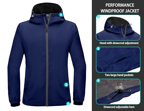 Image of Little Donkey Andy Men's Lightweight Breathable Windbreaker Golf Jacket UPF50+ Windproof Outdoor Running Coat