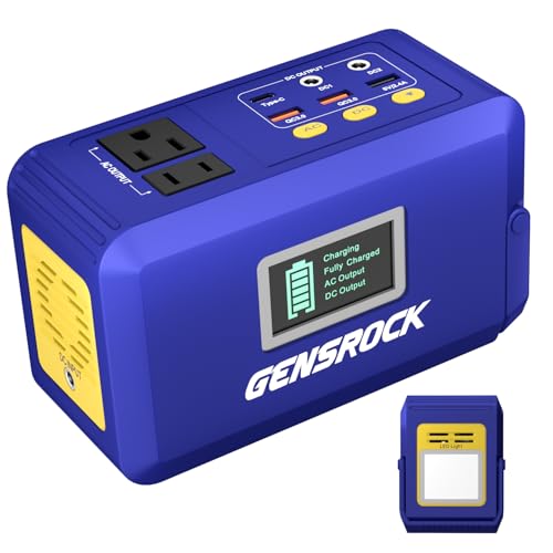 GENSROCK Portable Power Bank, 24,000mAh Portable Charger with 150W Peak AC Outlet, 8-Port Compatible with iPhone Series, MacBook, Dell, Samsung for Outdoor Camping Home Office Emergency.