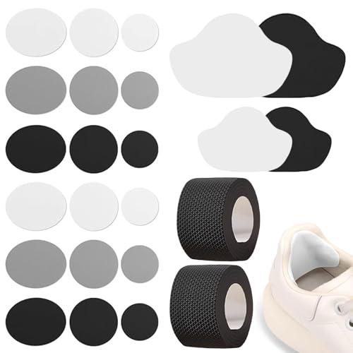 26 Pièces Réparation de Talon de Chaussure Patch, Patch de Prévention Trous de Chaussures, Autocollants à Talons Patchs Talon Auto-Adhésif, Coussinets...