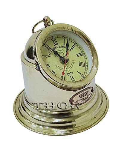Thor Instruments Vintage Brass Nautical Collectible Table Clock Home & Office Decor Rustic Vintage Home Decor Gifts #TOP1